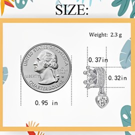 ZakiaHo Clear Crystal Princess Crown with Heart Necklace Dainty Birthday Christmas Jewelry Gifts for Womens Girls