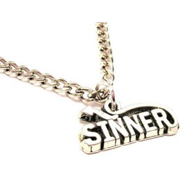 ChubbyChicoCharms Sinner with Devil Tail Single Charm 18" Necklace