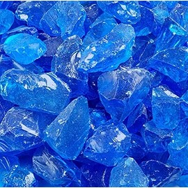 One Stop Outdoor (5-Pound) Multi-Purpose Premium Decor & Fire Glass Rock 1/4"-1/2" inch - for Use in Fire Features, Aquariums, Apothecary, Jars, Vase, Potted Plants, Fire Bowls, Etc. (Turquoise Blue)