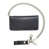 Billys Biker Gear Heavy Duty Black Leather Chain Wallet