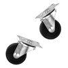 8 Pack 1" Swivel Caster Wheels Rubber Base with Top