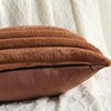 FUTEI Brown Striped Decorative Throw Pillow Covers 18x18 Inch Set