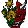 Hannya Flower Embroidered Iron on Sew on Patch