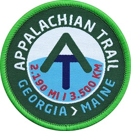2 x Appalachian Trail Badge 62mm Woven / USA Georgia Maine 2190 Miles 3500km/h Patch Sew on Clothes Backpack Hiking Trail Long Distance Hiking Travel Guide