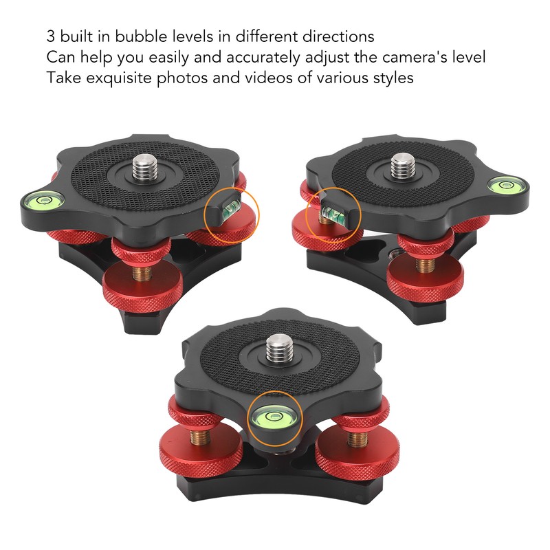 LP64 Camera Photography Tripod Leveler Tri Wheel Leveling Base Tripod
