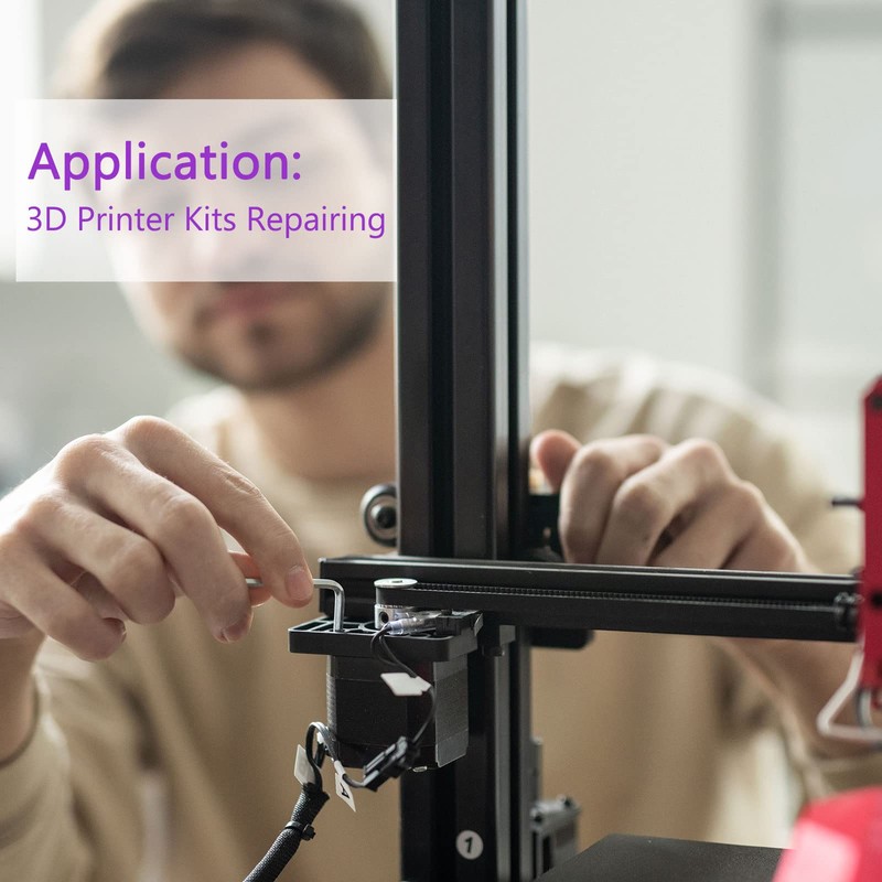 sourcing map 5 Pack 0.9 mm Hex Key L-Shape Long