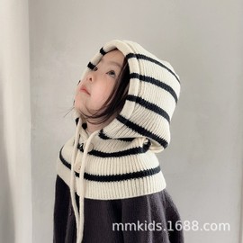 Kids Balaclava Winter Beanie Earflap Hat lf3309 - One Size/Children 48-52cm Black 3ea