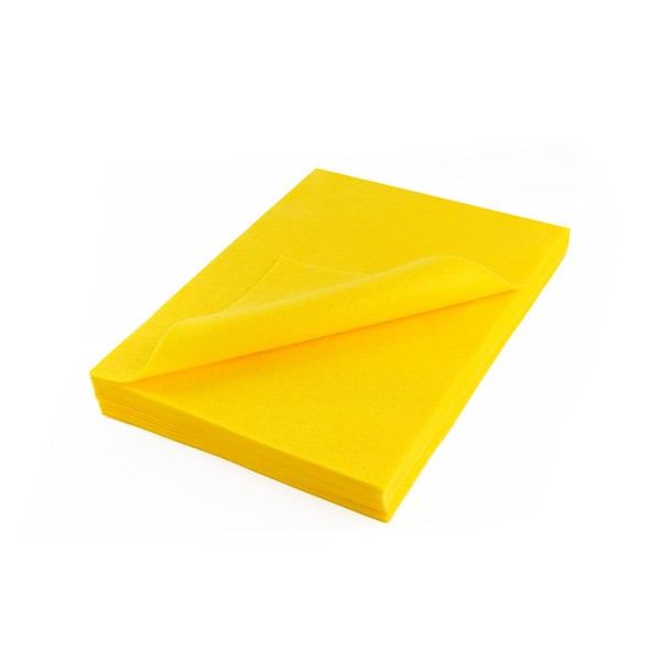 The Felt Store - Bastelfilz Filzzuschnitte in gelb aus synthetischem Filz 26 Stück