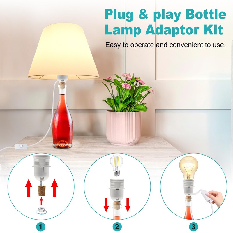 DIY Bottle Lamp Kit, Lamp Kits for Do it Yourself,
