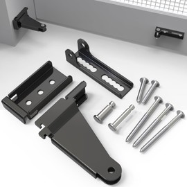 Yuleimy Reinforced Storm Door Closer Bracket Kit, Security Screen Door Closer Replacement Parts Compatible with Andersen, Emco, Larson, Pella, 40201 Door Closers Repair, Black