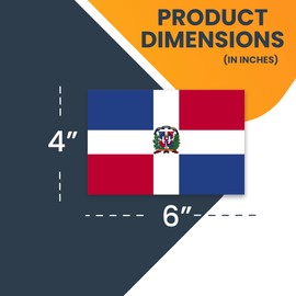 Magnet Me Up Dominican Republic Flag Car Magnet Decal, 4x6 Inches, Heavy Duty Automotive Magnet for Car, Truck SUV