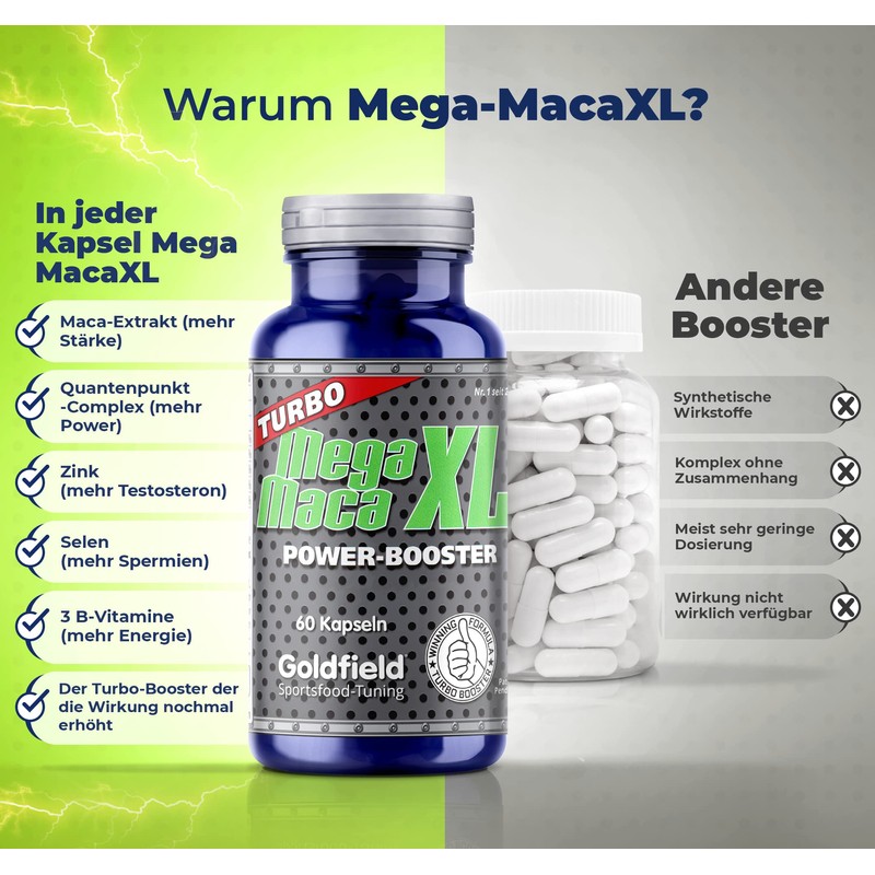 Goldfield Mega Maca XL - Natural Support for Your Fitness