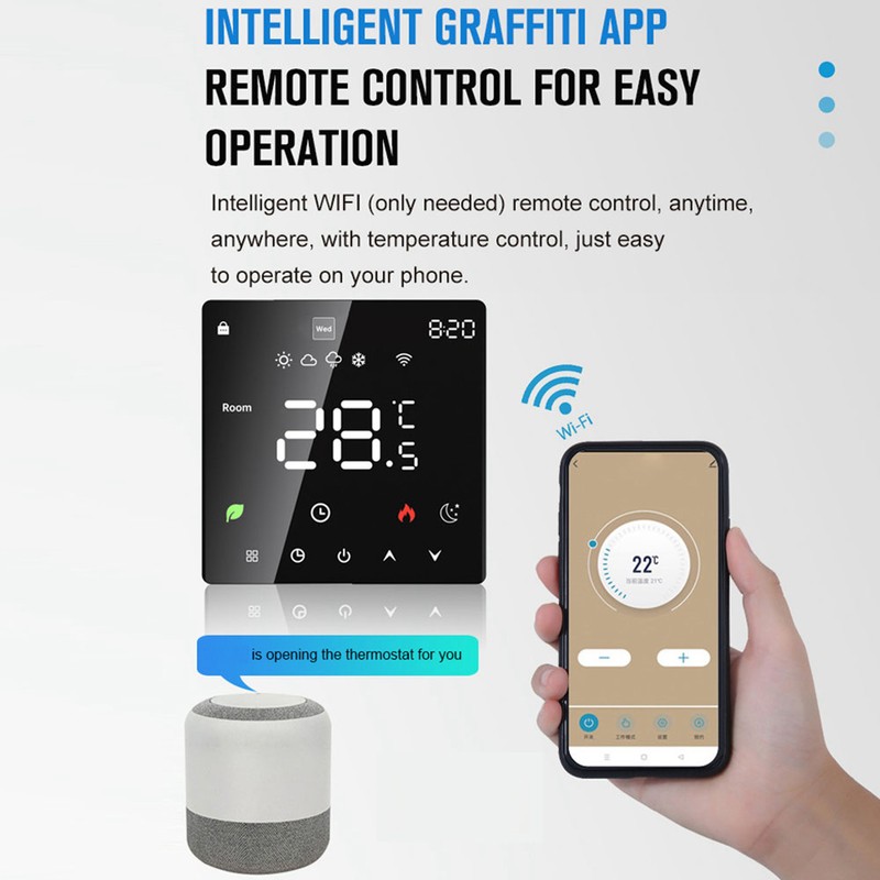 LCD Display Intelligent Temperature Controller Electric Water Heating Device Thermostat