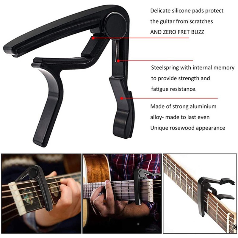 50Pcs Guitar Accessories Kit Strings Picks Capo Finger Cot Tuner