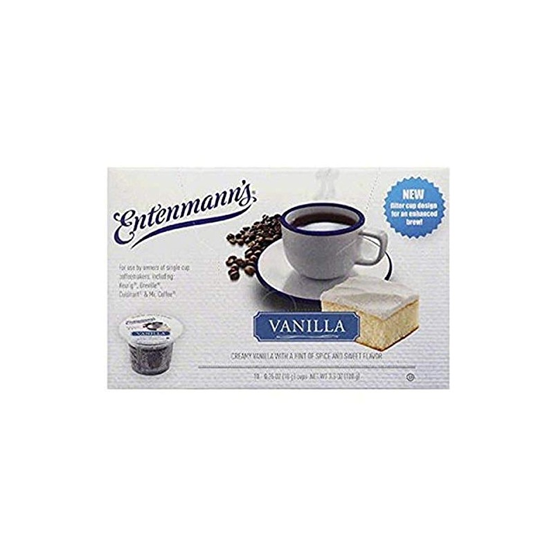 Entenmann's Single Serve Coffee, Vanilla, 10 Count (Pack of 4)