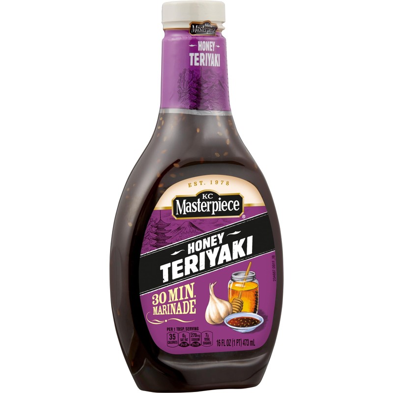 KC Masterpiece Honey Teriyaki Marinade, 16 Ounces; (Package May Vary)