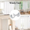 Wood Curtain Rod Brackets, MfhdgXAvs 2Pcs Wall Mount White Closet