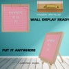 Light Pink Felt Letter Board 10x10 Inches with Letter Organizer