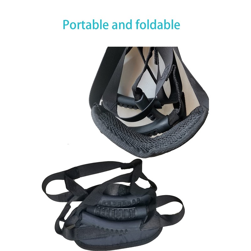 Healthman Leg Lifter Strap Multi-Loop Style - with Hand Grips