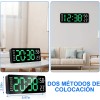 Reloj De Pared Digital Con Termómetro, Alarmas Y Calendario