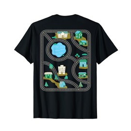 Play Mat On The Back Toy Car Street Back Massage T-Shirt
