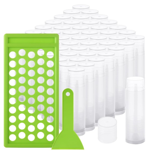 ACXFOND 200Pcs Twist-up Lip Balm Tubes with Filling Tray and