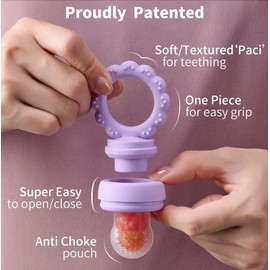 Fruchtsauger Baby,Fruchtsauger für Baby,Fruchtsauger Baby ab 6 monate, Zahnungshilfe Baby Baby Schnuller Fruchtsauger (Rose Pink)