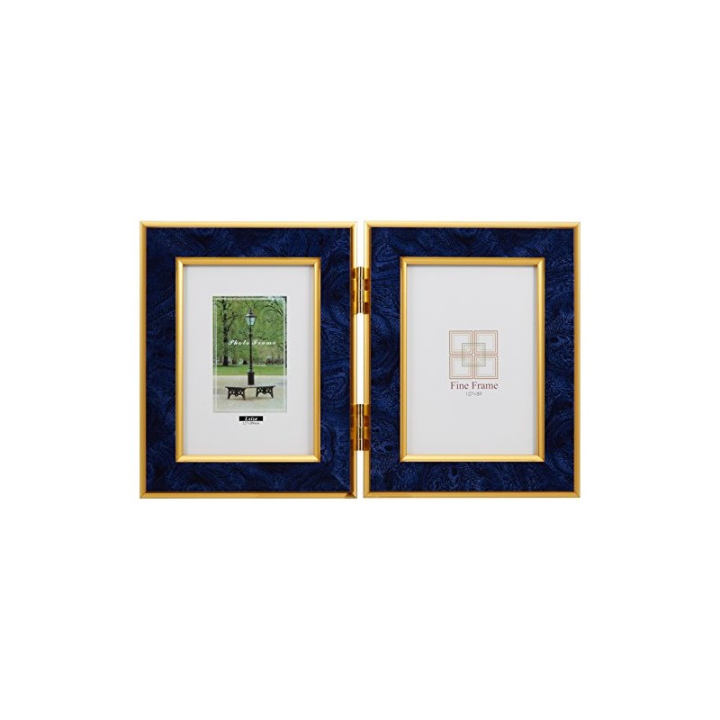 フ-TP-151-B 樹脂製フォトフレ-ム/L縦2面/ブル- [エレクトロニクス]