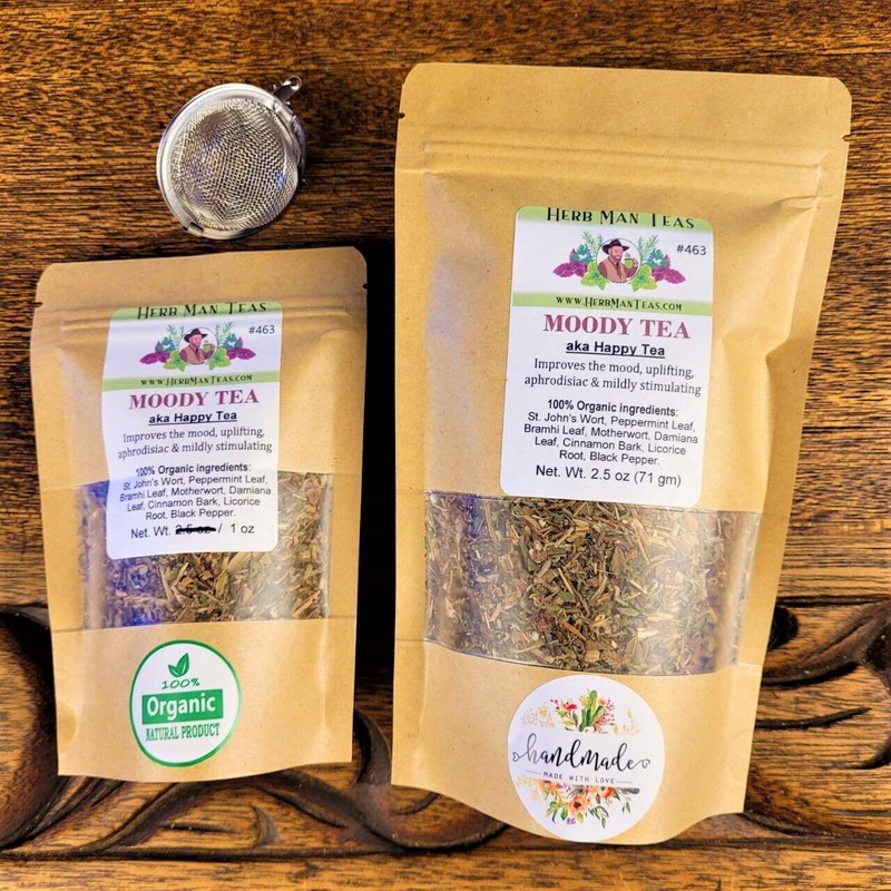 HERB MAN TEAS HAPPY TEA - Mood improving, uplifting for
