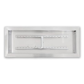 Bluegrass Living BFP24RK Stainless Steel Drop-in Burner Pan for Liquid Propane Fire Pits, 24 Inch, Rectangular