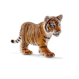 Schleich Réplica de Figura de Tigre Bebé, Color Naranja con Rayas Negras
