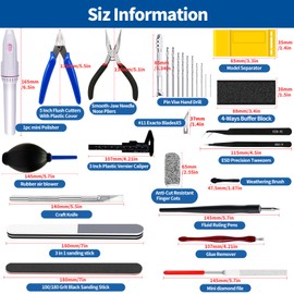 Waltool 40Pcs Model Tools Kit, Modeler Basic Tools Craft Set Hobby Modeling Tools for Gundam Assembling Building Repairing and Fixing