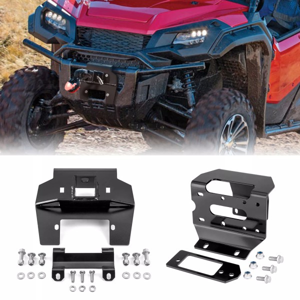 SI Steel 2" Front Receiver Hitch+Winch Mount For 17-21 Honda