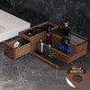 NiHome Handcrafted 3 Tier Wooden Cologne Organizer for Men, Mens