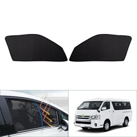 Cartist Toyota Hiace Regius Ace Standard 200 Series Mesh Curtain, Blackout, Sun Shade, Ventilation, UV Protection, Magnetic, Easy Use, Light Blocking, Insulated, x 2 (Hiace Regius Ace Std 200, Black)