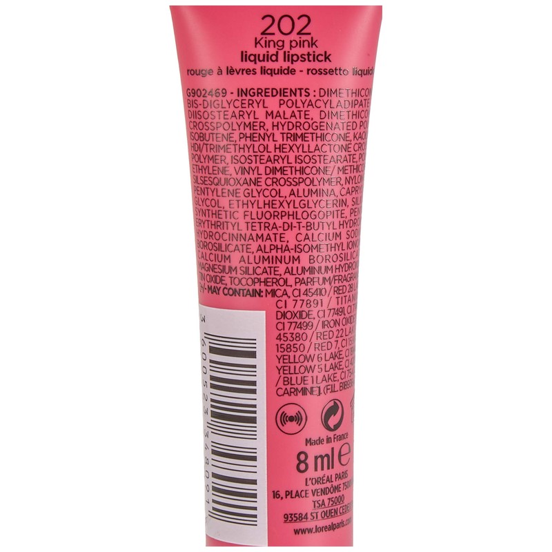 L'Oréal Infallible Lip Paint Matte 202 King Pink