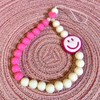 Smiley Phone Charm Chain - Color: Highlighter Yellow