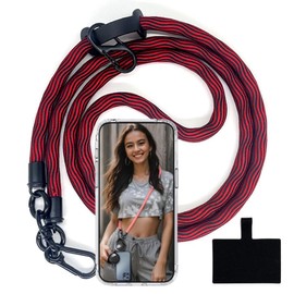 Correa para Celular Mujer, 10mm lanyard, Colgante para Celular de TeléFonos Celulares, Accesorios para Celular, Funda para Celular, Llaves, CáMaras y CordóN Ajustable (Rojo)