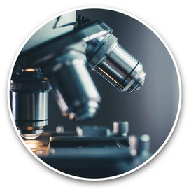 Vinyl Stickers (Set of 2) 7.5cm - Laboratory Microscope Science Lab Laptop Tablet Luggage Scrapbook #45492