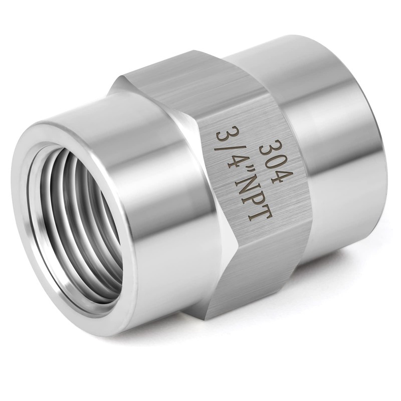 TAISHER 2PCS Forging of 304 Stainless Steel Pipe Fitting, Coupling,