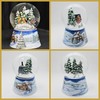Christmas Snow Globe with Music, Nostalgic Carriage Ride Over Bridge,