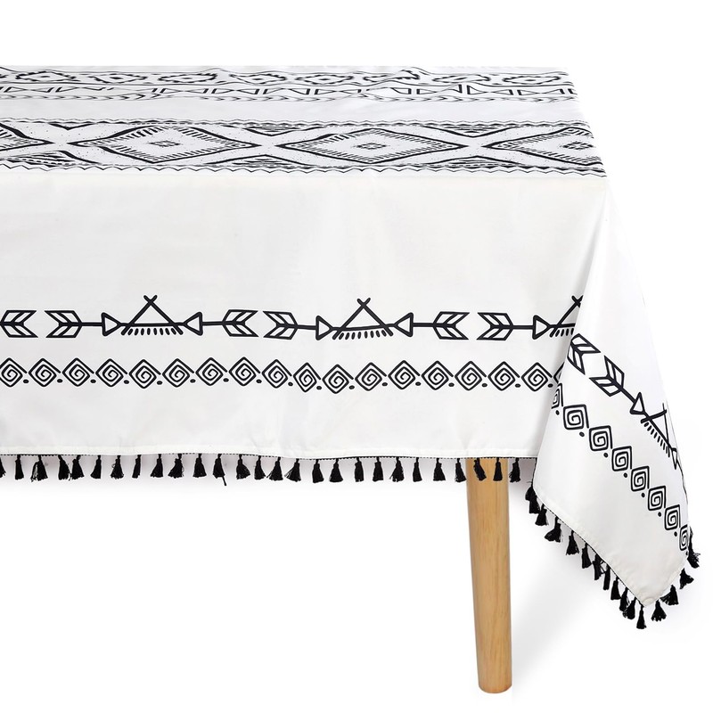 Encasa XO Silky Polyester Table Cloth For 4 Seater Table
