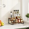 Giikin 3-Tier Spice Rack, 13.8 Inch Wood Step Shelf Countertop