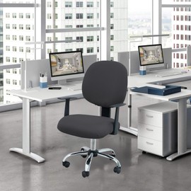 Office Chair Cover, Chair Cover for Office Use, Desk Chair, Rotate Chair, Chair Cover Seat Only, Stretchable Material, Universal & Removable Washable (Charcoal Gray)