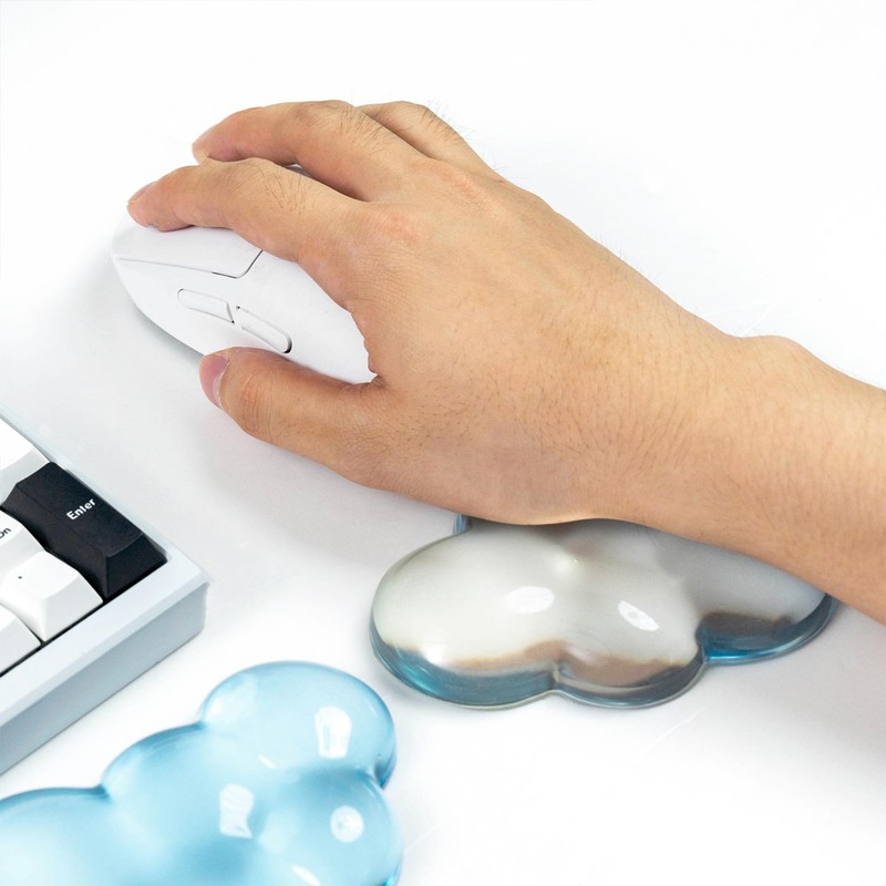 Ergonomic Gel Cloud Keyboard and Mouse Wrist Rest Set –
