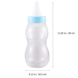 Baby Bottle Piggy Bank, 11" Jumbo Baby Bottle Piggy Bank for Kids, Decorative Coin Bank Plastic Candy Cookie Jar Home Decor Packing Box Party Favors for Boys Girls Infants (Blue)