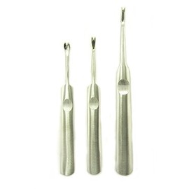Hand Set of 3 with 3 Levels Stainless Steel Cuticle Trimmer Strimmer Head Styles May Vary