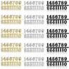 JUNRU 15 Pieces Clock Numerals Kit in Black Silver Gold