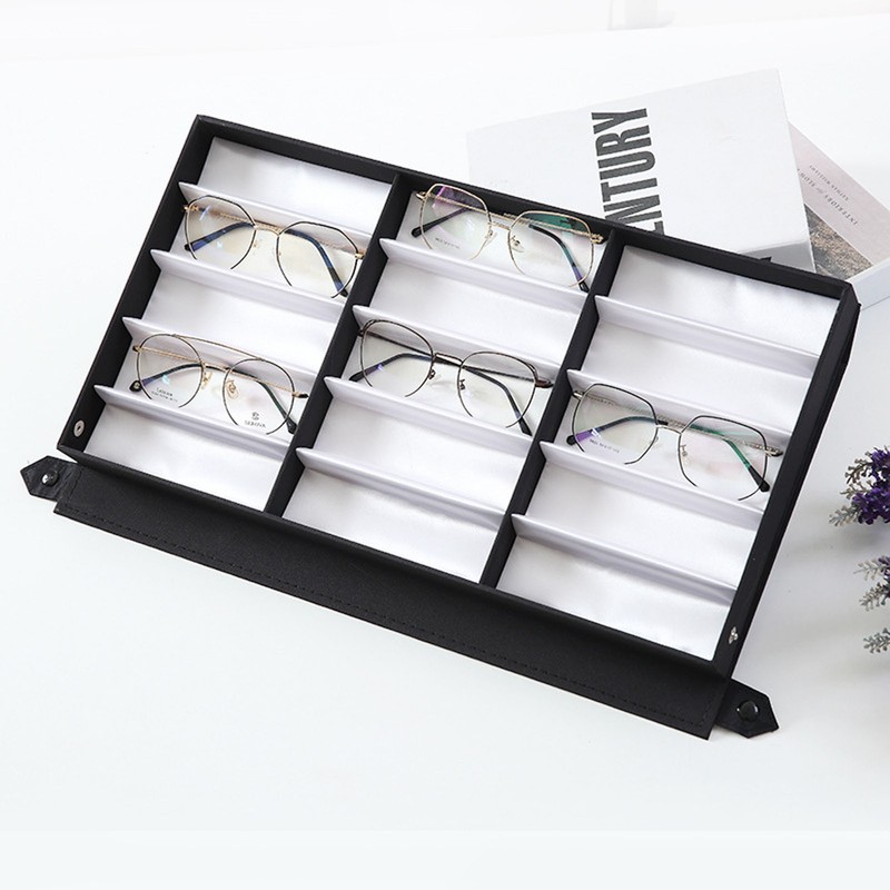 15 Grids Sunglasses Organizer Nylon Cloth Multifunctional Jewelry Eyeglass Storage