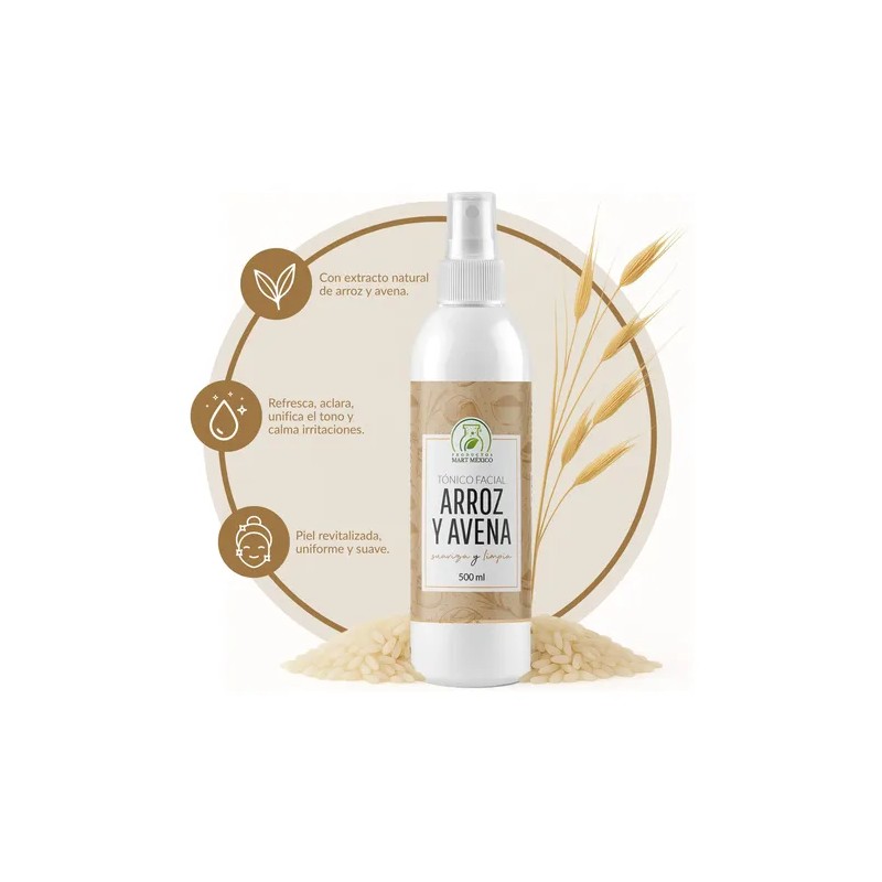 Tónico Facial De Arroz & Avena Anti Manchas (500ml)